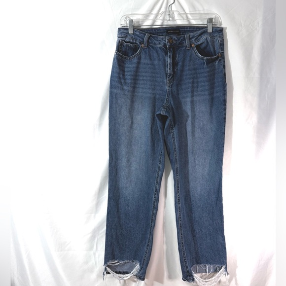 Sincerely Jules High Rise Hem Kick Cropped Jeans With Destroyed Hem Size 11 - Picture 3 of 11